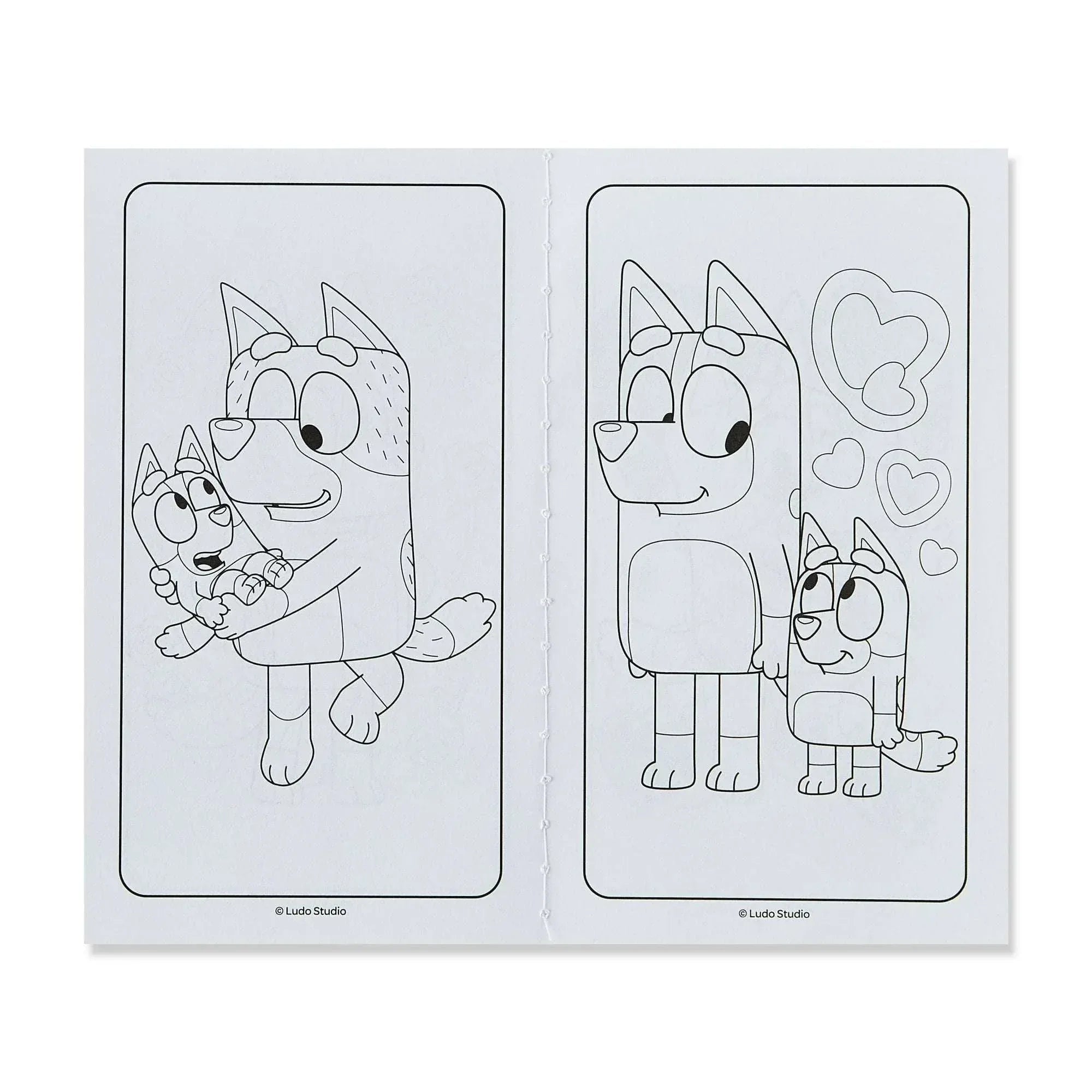 Bluey 8 Count Mini Play Pack with Small Coloring Book and Crayons, Valentine's Day Greeting Cards