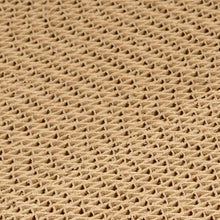 Close-up of brown corrugated scratching surface with woven texture