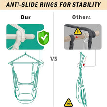 Hammock chair swing anti-slide ring detail on hanging rope