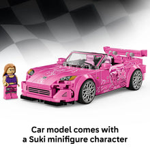 Pink LEGO Speed Champions race car toy with Suki minifigure