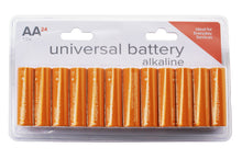 AA alkaline battery 24-pack blister with orange AA batteries