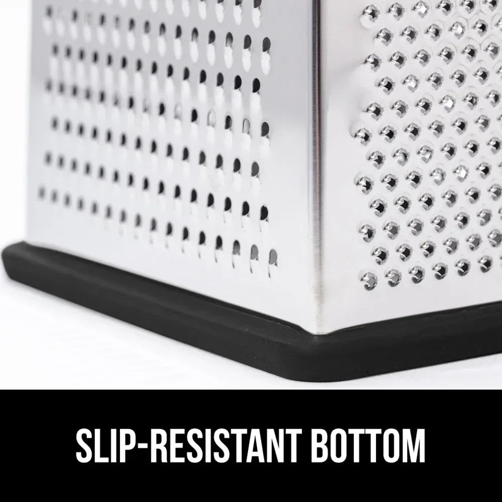 GORILLA GRIP Cheese Grater, BPA Free Stainless Steel Box Graters, Cheeses and Veggie Shredder - USA MEGA SHOP