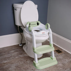 Hopscotch Lane Frog Character Step up Potty - Toddler Toilet Seat with Ladder, Children 12+ Months - USA MEGA SHOP