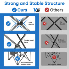 Heavy-duty folding chair steel cross frame with reinforced joints