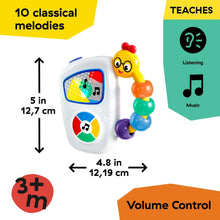 Baby Einstein take-along musical toy with colorful bead chaser and screen control panel