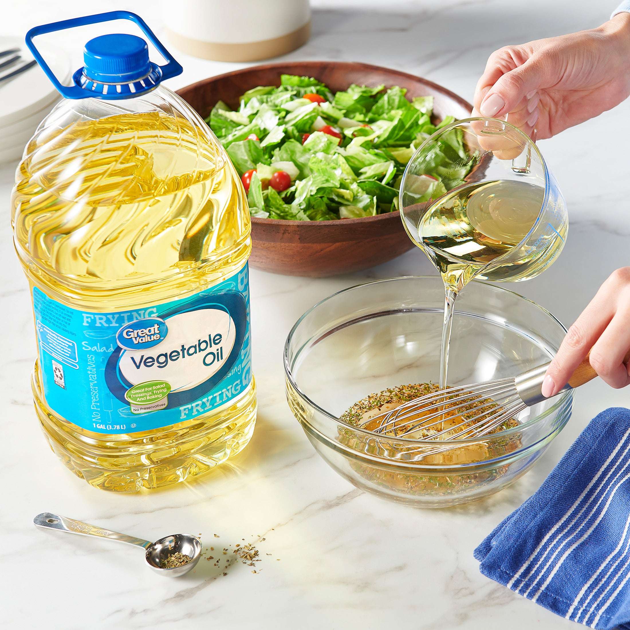 Great Value Vegetable Oil, Heart Healthy and Versatile, 1 Gallon Bottle