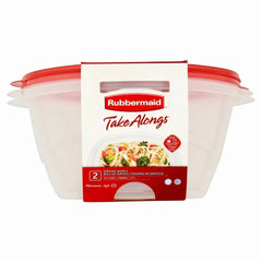 Rubbermaid Takealongs Serving Bowl Food Storage Containers, 15.7 Cup, 2 Count