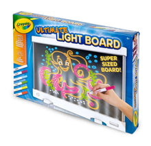 Crayola Ultimate Light Board retail box with glowing art window