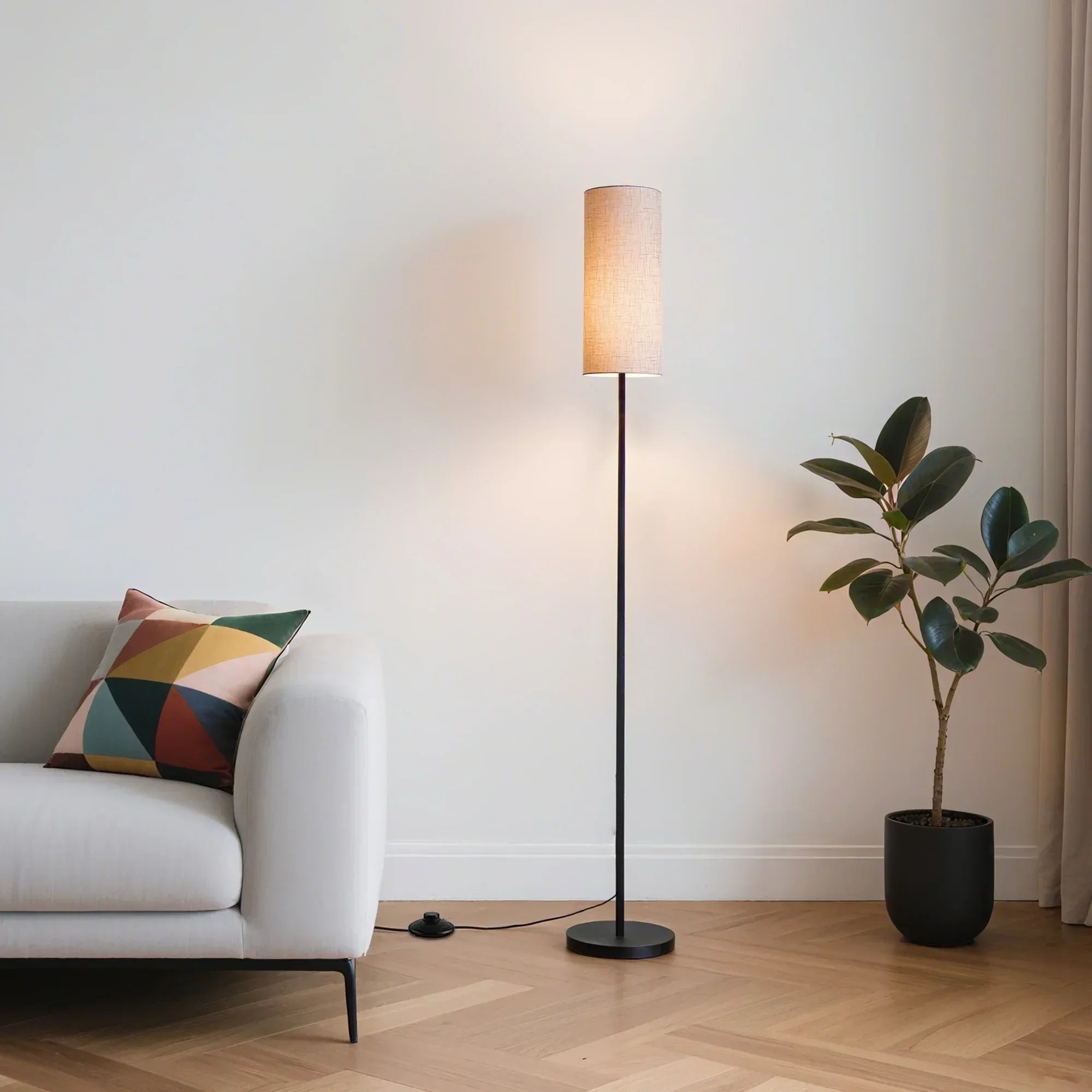 DAYBETTER LED Floor Lamp, with Remote Control, 3000K-6000K Stepless Dimming, 9W LED Bulbs, Standing Lamps for Living Room, Bedroom, Office - USA MEGA SHOP