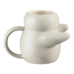 Mainstays 15.89 oz Gray Sculpted Hug Earthenware Mug