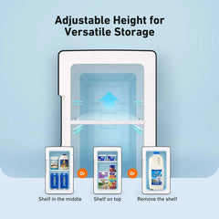 AstroAI Mini Fridge, Compact Refrigerator, Makeup Skincare Fridge 6L 8 Cans Portable Personal Cooler One Door, for Home, Car, Black, for Gifts