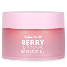 NatureWell Berry Lip Mask jar with pink and red gradient label text.