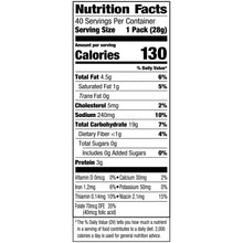 Goldfish Cheddar snack pack nutrition facts panel