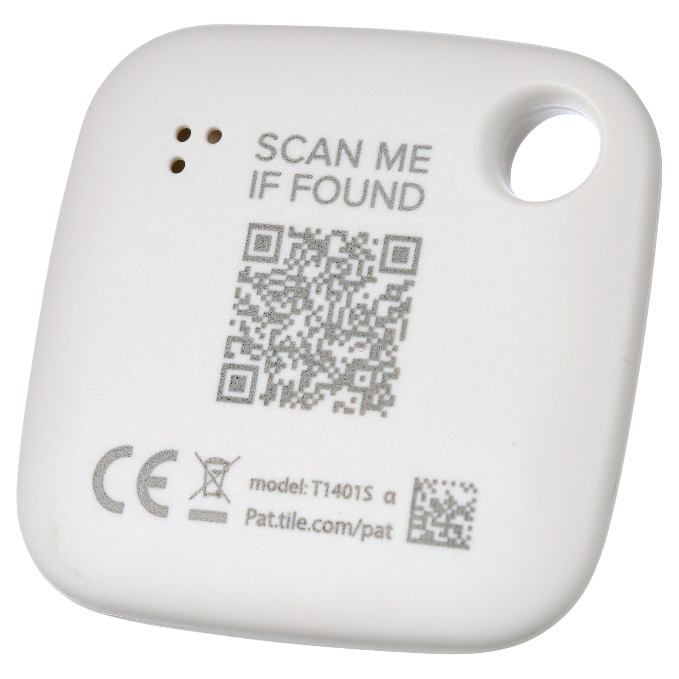 Tile Mate (2022) 1-Pack, White. Bluetooth Tracker, Keys Finder and Item Locator; Up to 250 ft. Range.