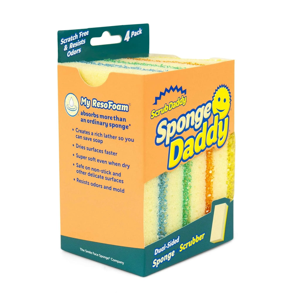 Scrub Daddy Sponge Daddy Non-Scratch Sponges, 4 Count - USA MEGA SHOP