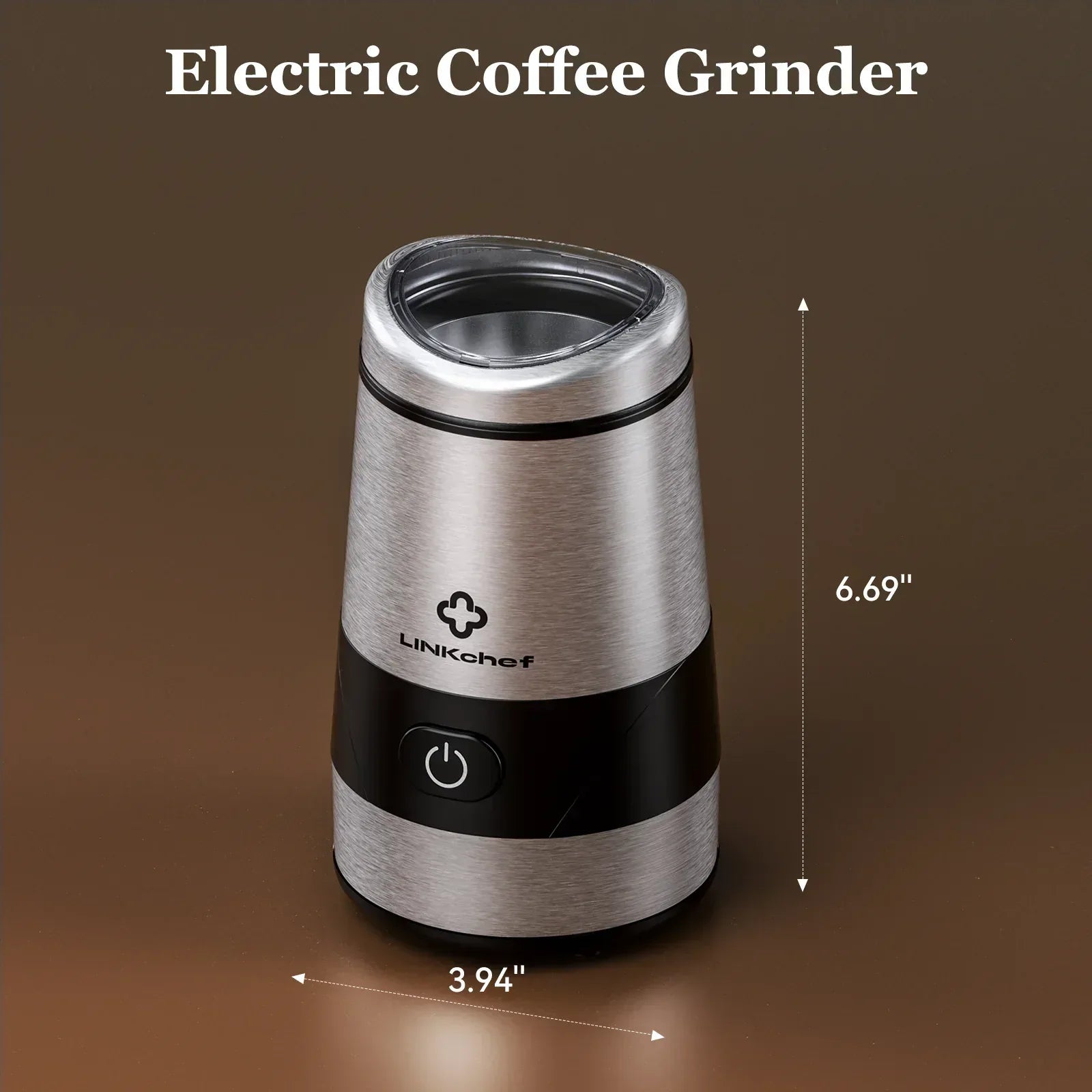 Coffee Grinder, LINKChef Quiet Spice Grinder, One Touch Coffee Mill for Beans, Spices and More - USA MEGA SHOP