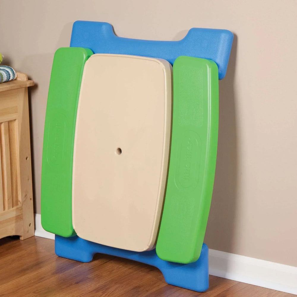 Little Tikes Outdoor Portable Kids Picnic Table with Umbrella, Blue Green, Ages 2+ - USA MEGA SHOP