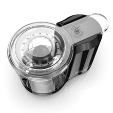BLACK+DECKER mini food chopper with clear bowl and blade plate, black motor housing