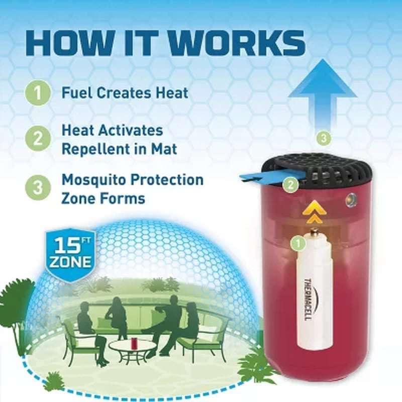Thermacell Patio Shield Mosquito Repeller, Bonus Pack with 48 Hours of Mosquito Protection (Assorted Colors)