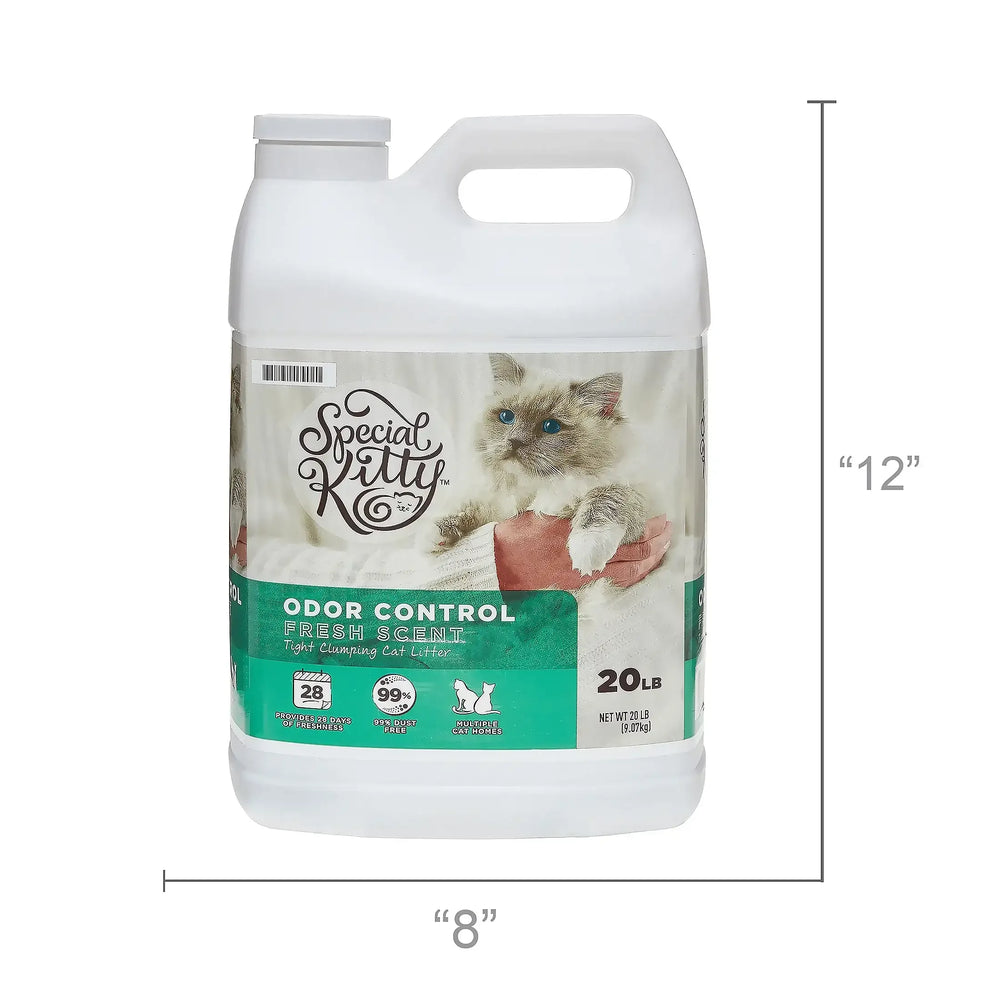 Special Kitty Scoopable Tight Clumping Cat Litter, Fresh Scent, 20 lb - USA MEGA SHOP