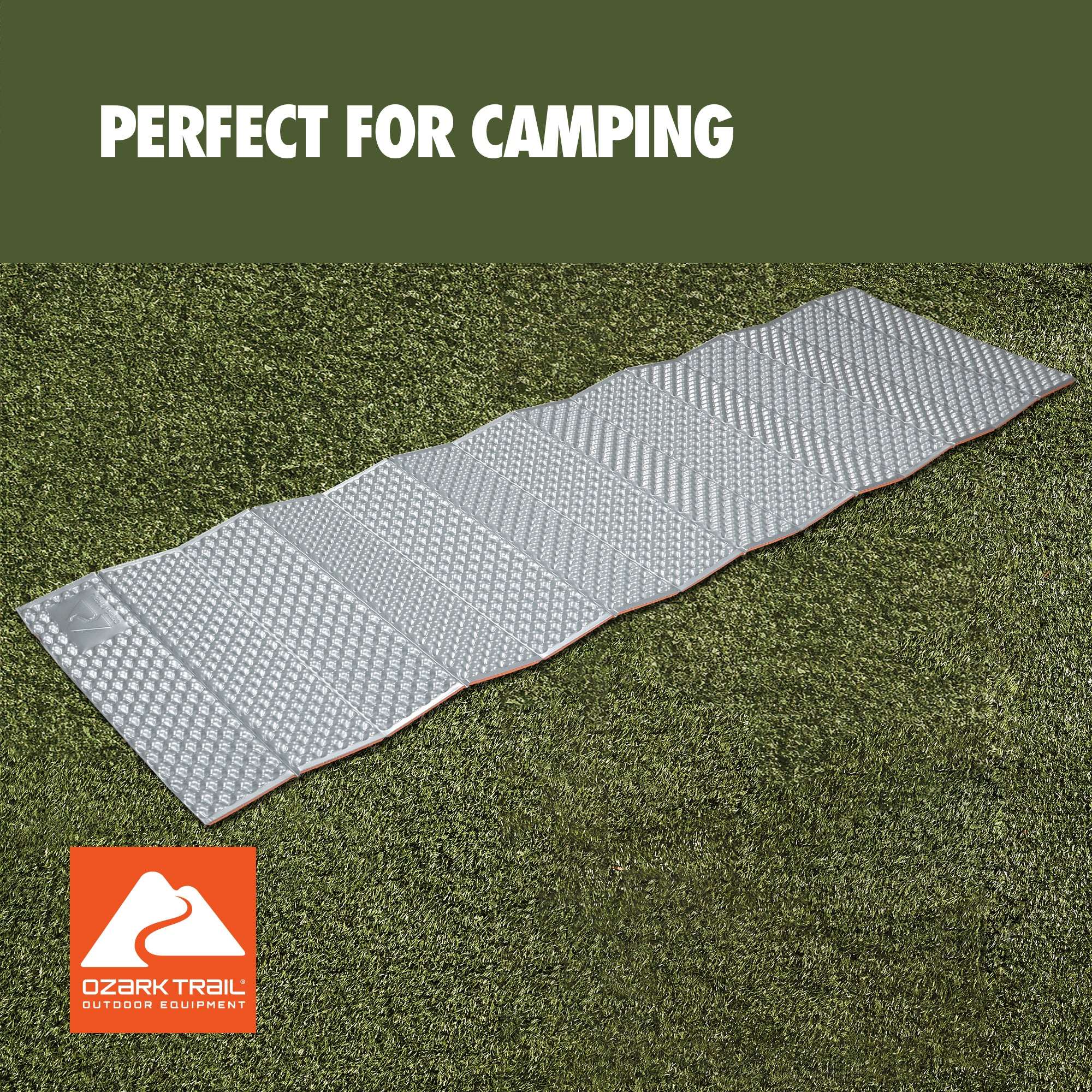 Ozark Trail Foldable Sleeping Pad, Outdoor, Light Weight, Product Size 72.8in x 21.6in, Material PE