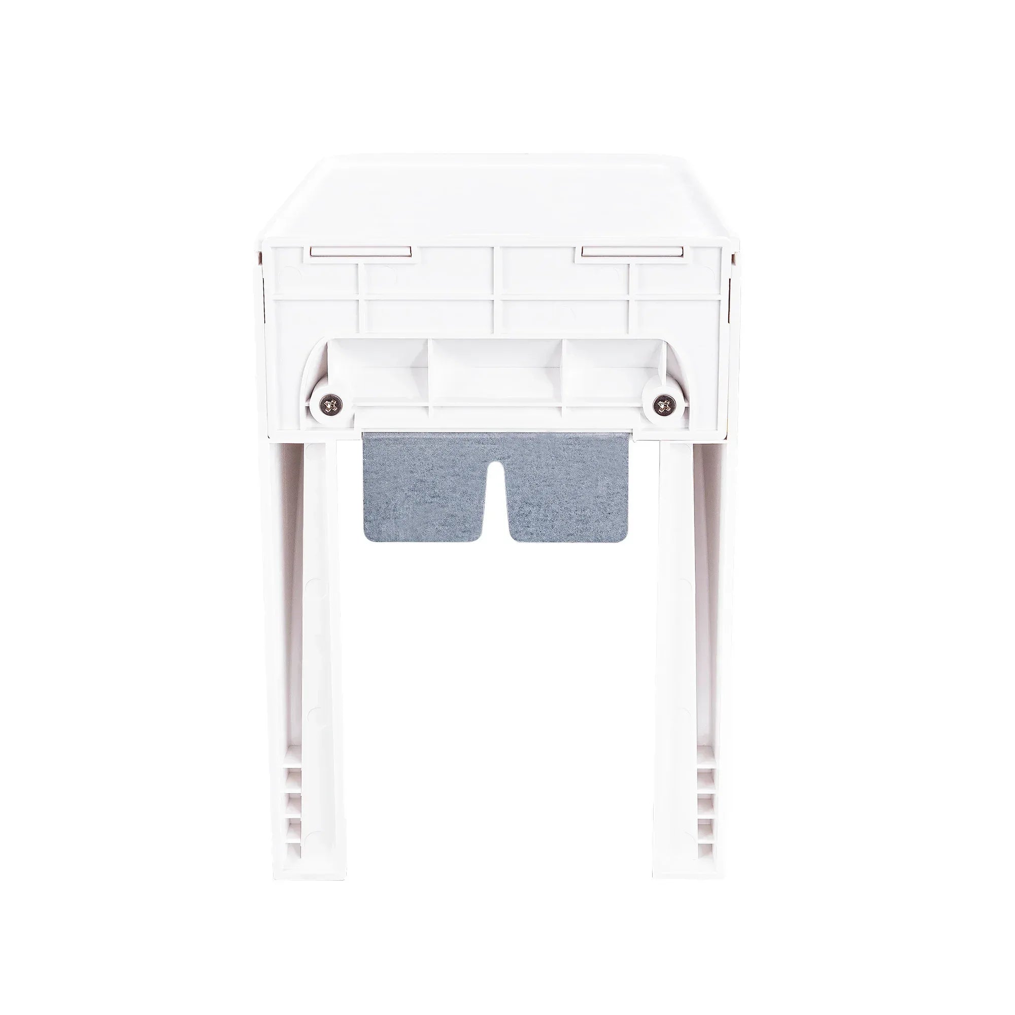 onn. White Outlet Shelf with Power Cord Storage Compartment