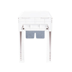 onn. White Outlet Shelf with Power Cord Storage Compartment