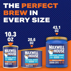Maxwell House Original Roast Ground Coffee, 10.3 oz Canister, Medium