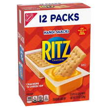 RITZ Crackers 'N Cheesy Dip snack box side, 12 packs
