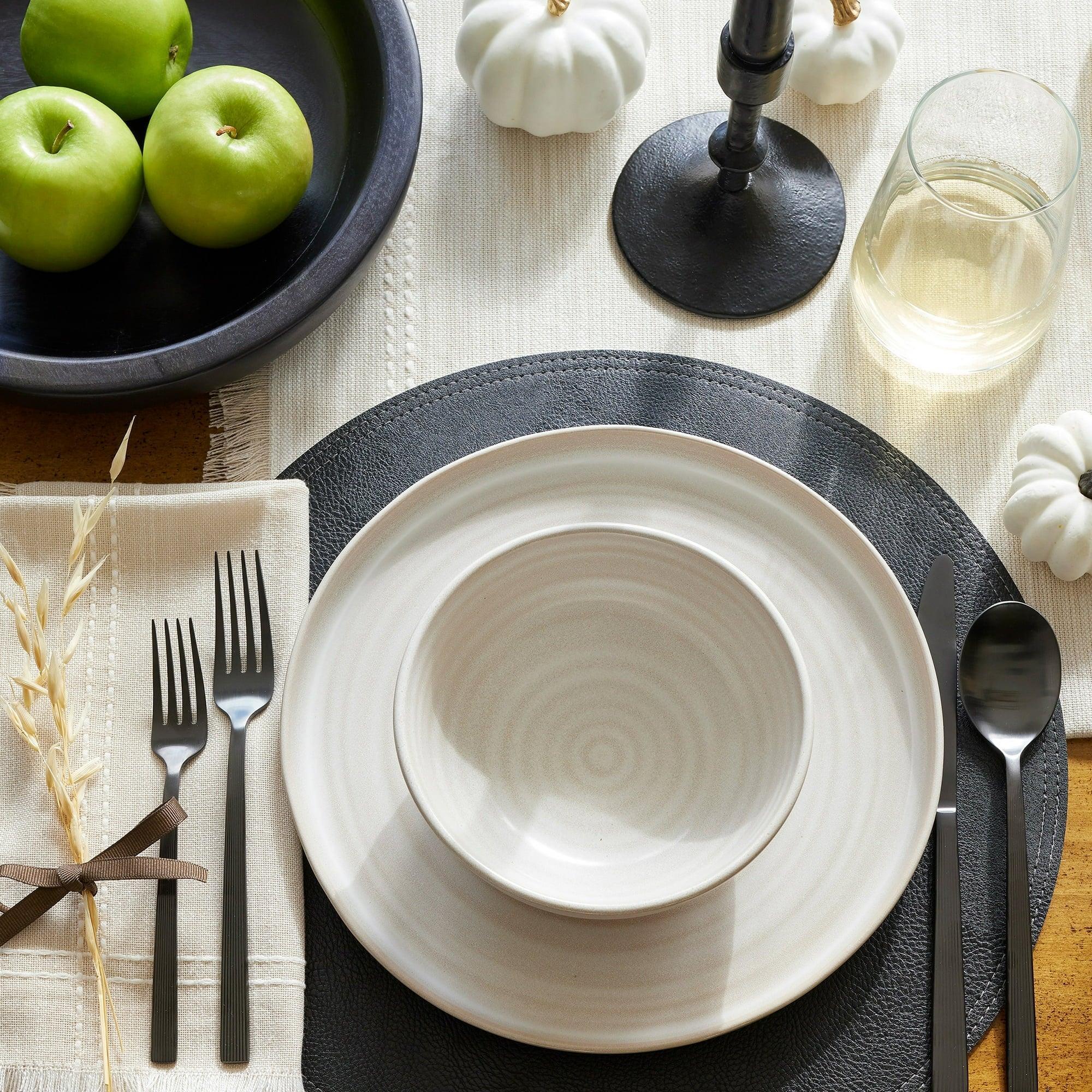 Better Homes & Gardens 20-Piece Black Stainless Steel Flatware Set (Service for 4)