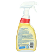 Lemon-scent multi-purpose cleaner bottle back label with barcode and instructions