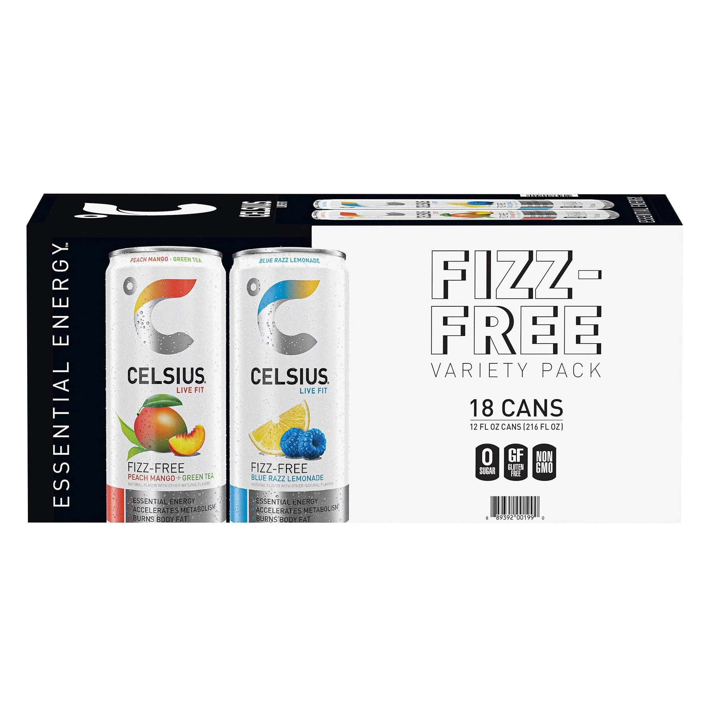 Celsius Fizz-Free Energy Drink, Variety Pack, 12 fl oz, 18-count - USA MEGA SHOP