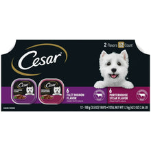 Cesar Classic loaf wet dog food variety pack, 12-count trays, 2 flavors