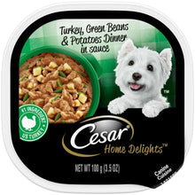 Cesar Home Delights turkey, green beans & potatoes dinner in sauce dog food cup