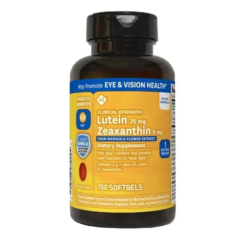 Member'S Mark Eye Health Softgels, Lutein 25 Mg and Zeaxanthin 5 Mg, 150 Ct.