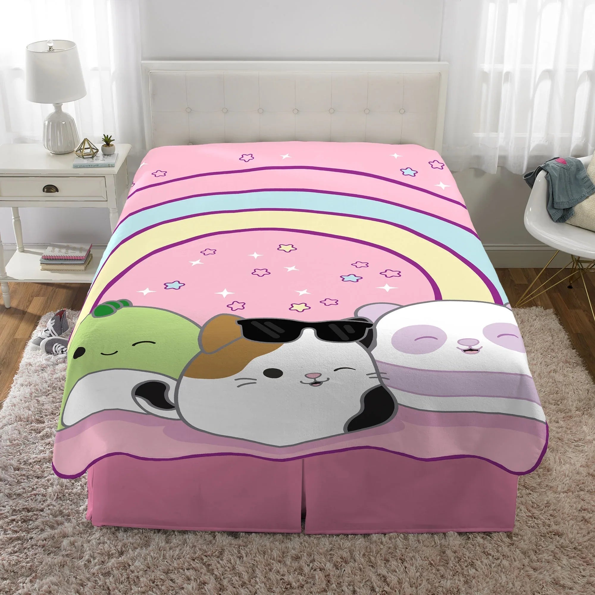 Squishmallows Plush Blanket, Twin/Full Size, 62 x 90