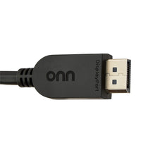 DisplayPort cable plug end with molded housing and pin contacts