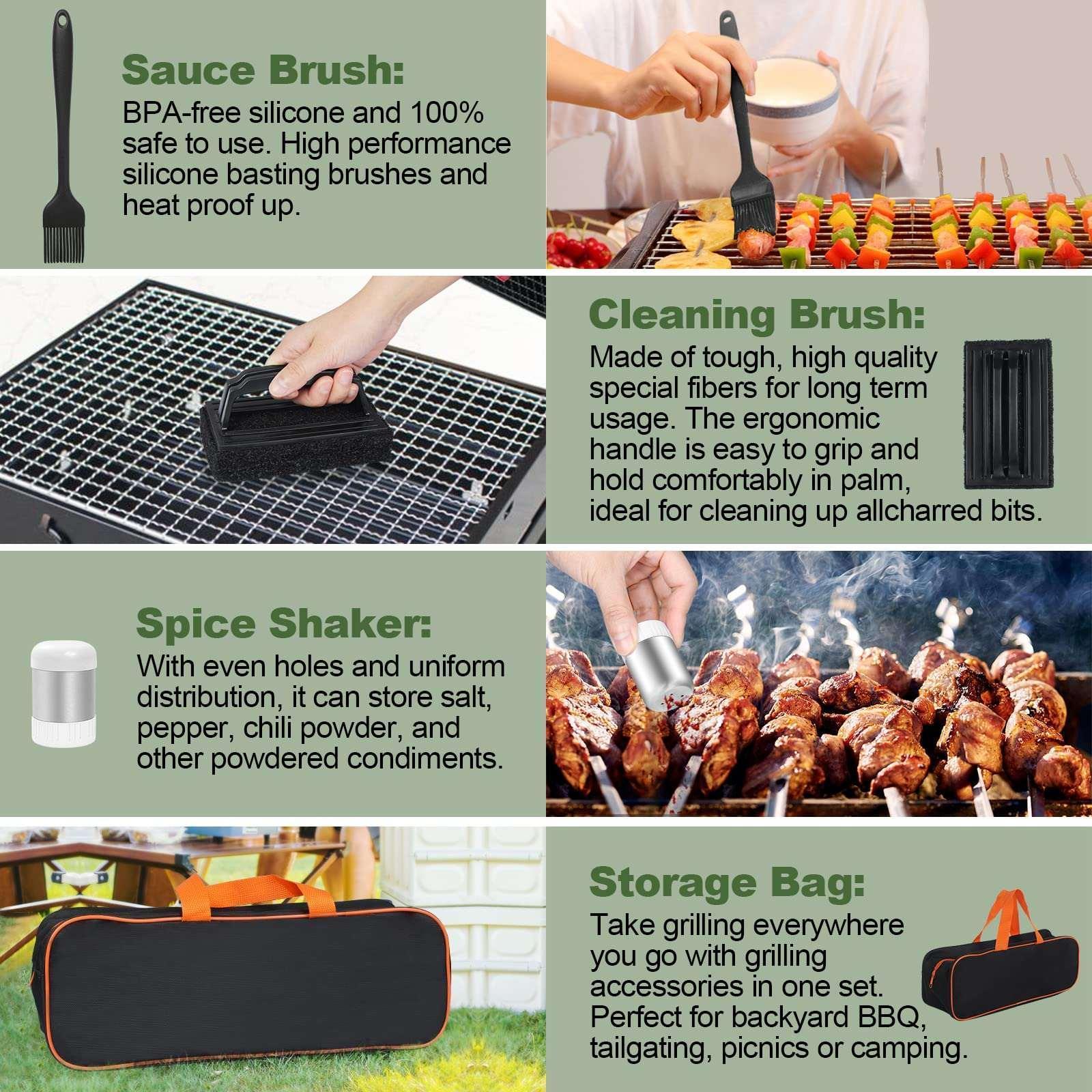 18PCS Griddle Accessories Kit,Flat Top Grill Accessories Set for Blackstone,Stainless Steel Grill Set