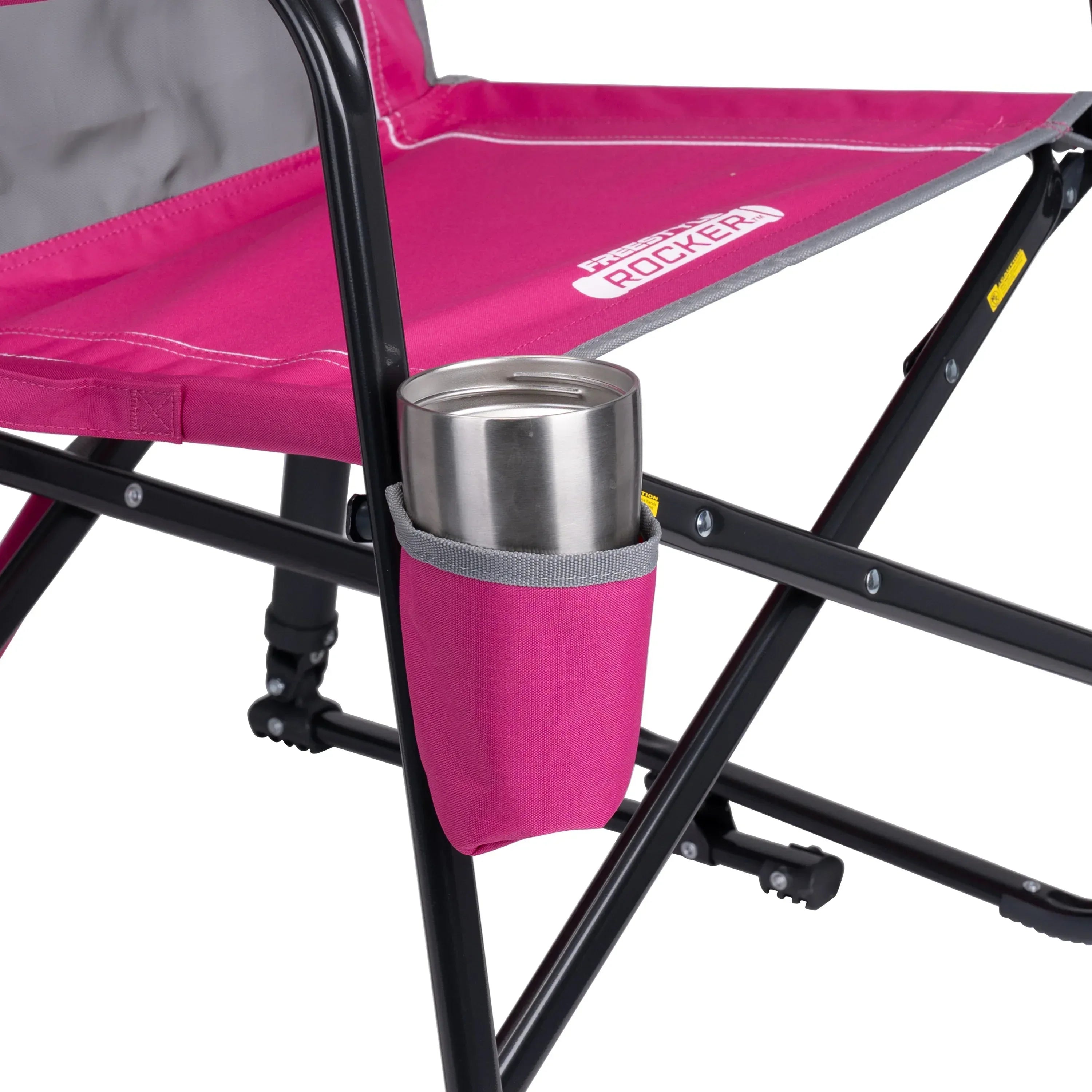 GCI Outdoor Freestyle Rocker Foldable Rocking Camp Chair, Beach Berry