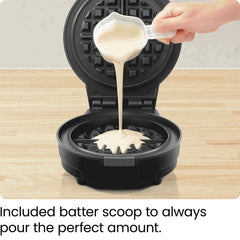 Chefman Anti-Overflow Belgian Waffle Maker w/ Shade Selector, Non-Stick Plates - Black, New