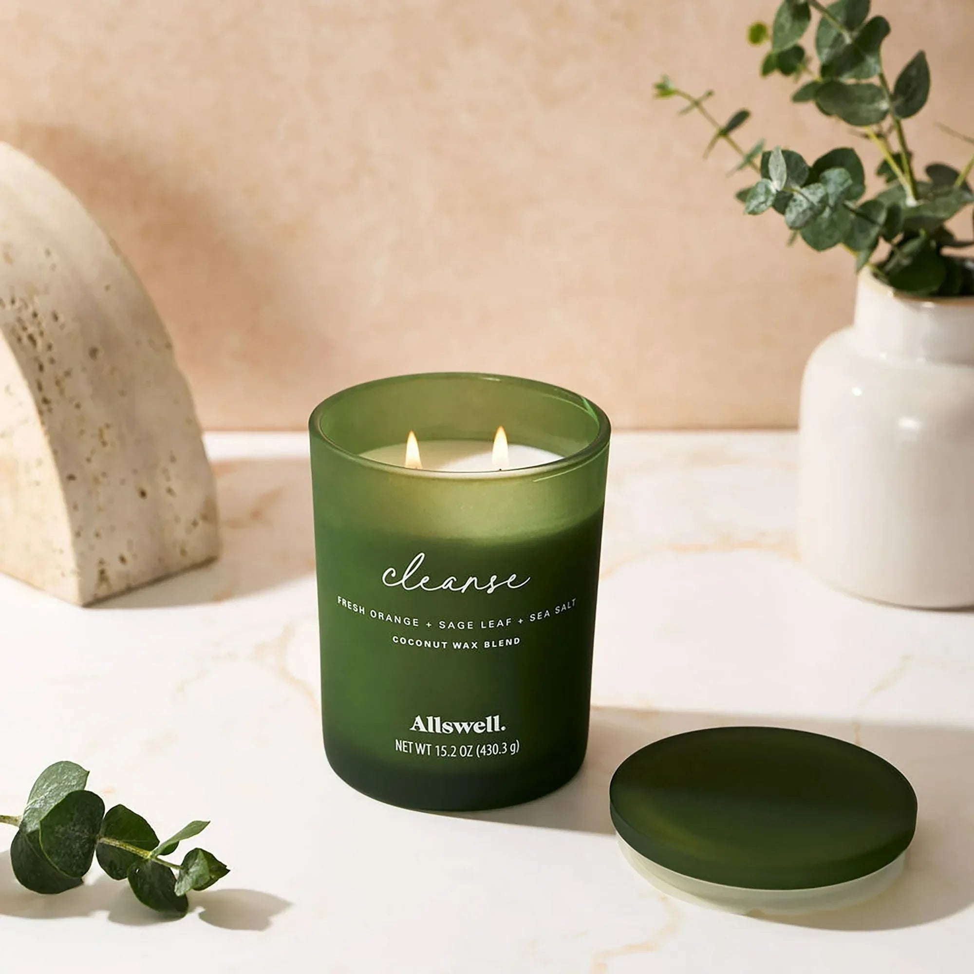 Allswell Scented 2-Wick Spa Jar Candle 15oz.