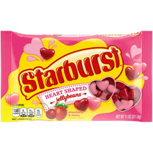 Heart-shaped jelly beans candy bag, pink and yellow packaging with heart-shaped candies