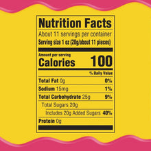 Nutrition Facts label showing about 11 servings per container and 100 calories