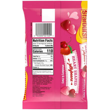 Back-of-bag label with barcode and Nutrition Facts for heart-shaped jelly beans