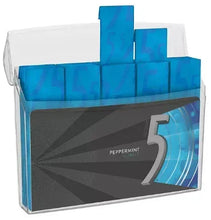 Peppermint cobalt gum box open window with blue 5 graphic