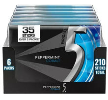 Peppermint cobalt gum multipack box, 35 sticks total, 6 packs