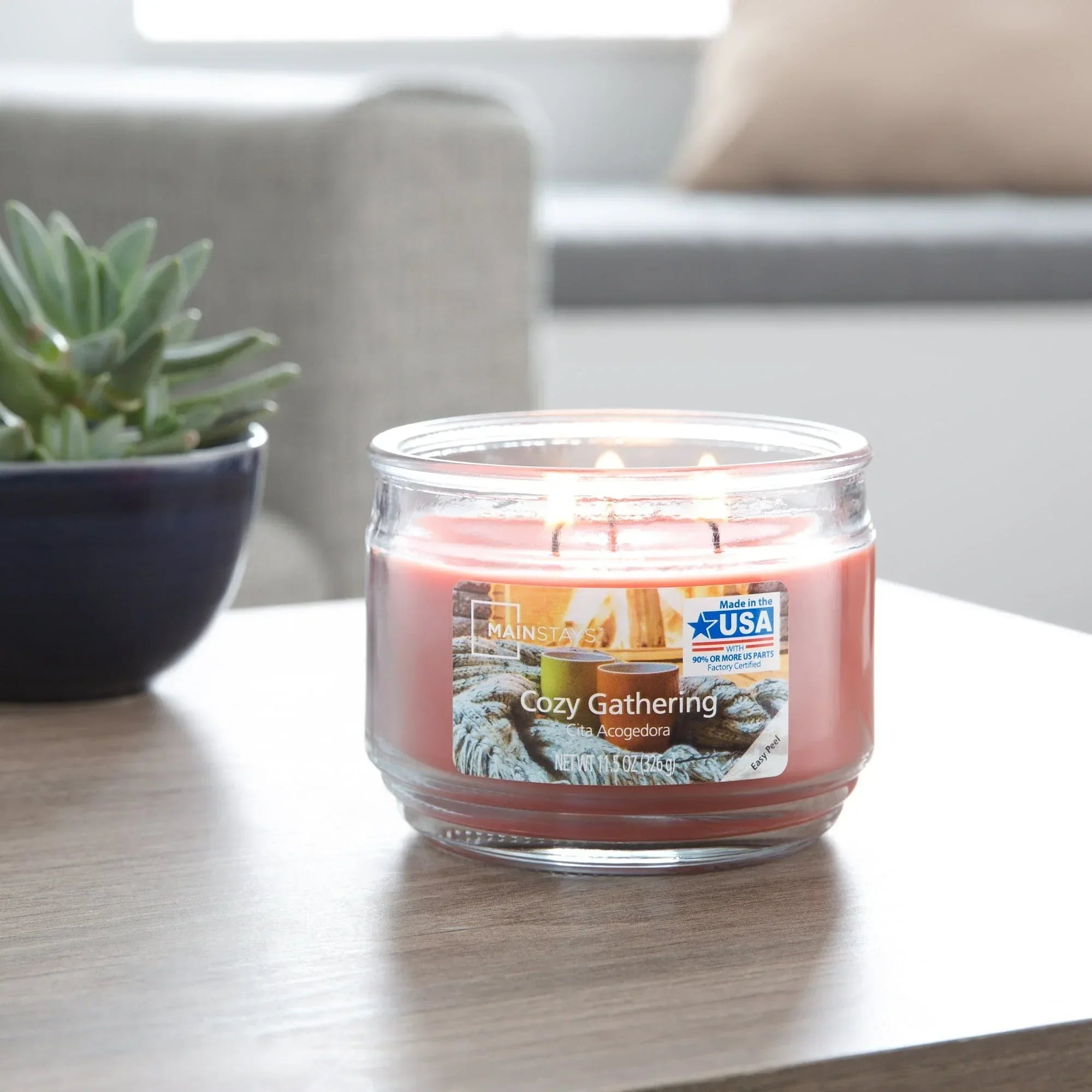 Mainstays 3-Wick Scented Glass Jar Candle, 11.5oz.
