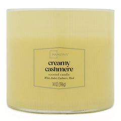 Mainstays Textured Wrapped Candle Creamy Cashmere, 14 Ounce