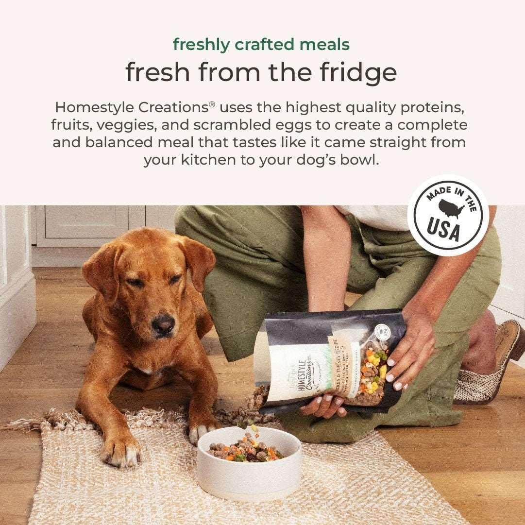 Freshpet Fresh Dog Food, Homestyle Creations, Chicken & Turkey Recipe, 1lb.