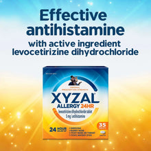 Xyzal Allergy 24HR antihistamine tablet box with levocetirizine